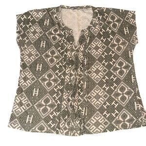 Bob Timberlake Plus Size XXL Geometric Print Short Sleeve Top Women